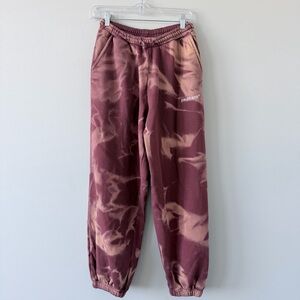 Paul Frank x Daisy Street Burgundy and pink tie-dye sweatpants #loungewear